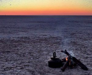 Mgadaigadi Salt Pan at Dawn