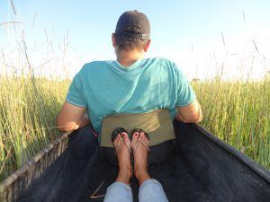 Mokoro ride through the Okavango Delta with Daniela