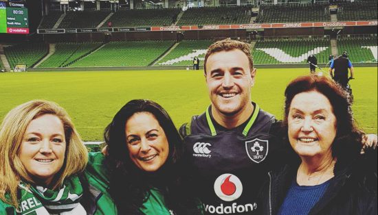 Lions Rugby Tour 2021: Tara Beckett and her family at the stadium