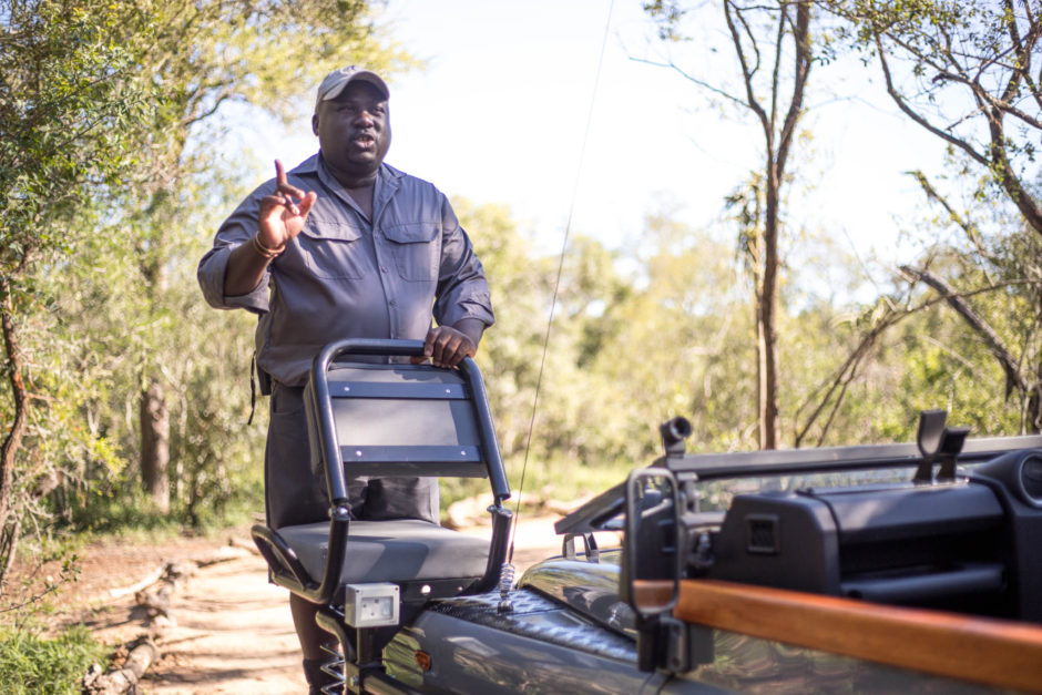 James going though protocols before starting a game drive at Silvan Safari