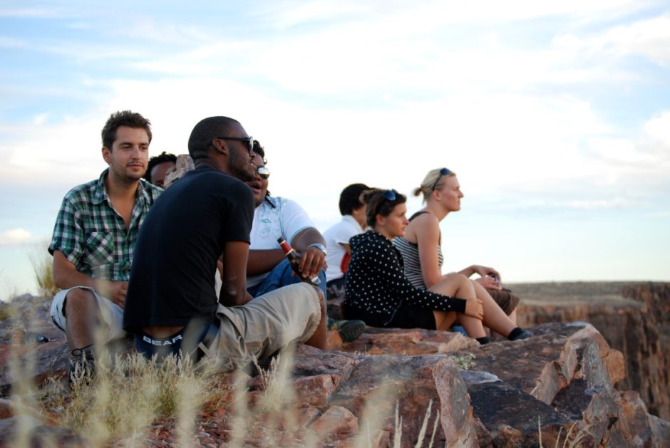 Con mis amigos en Fish River Canyon