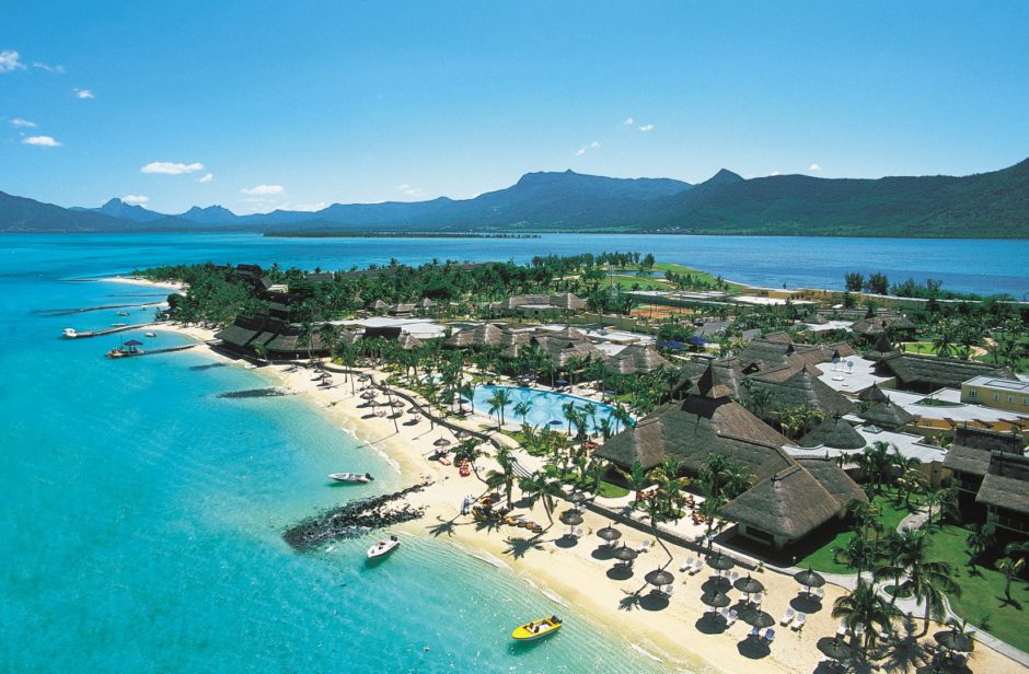 Eine der schönsten Unterkünfte auf Mauritius - Paradis Beachcomber aus der Vogelperspektive