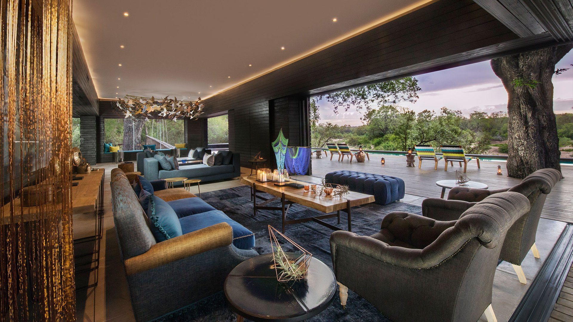 The luxurious interior of Silvan Safari