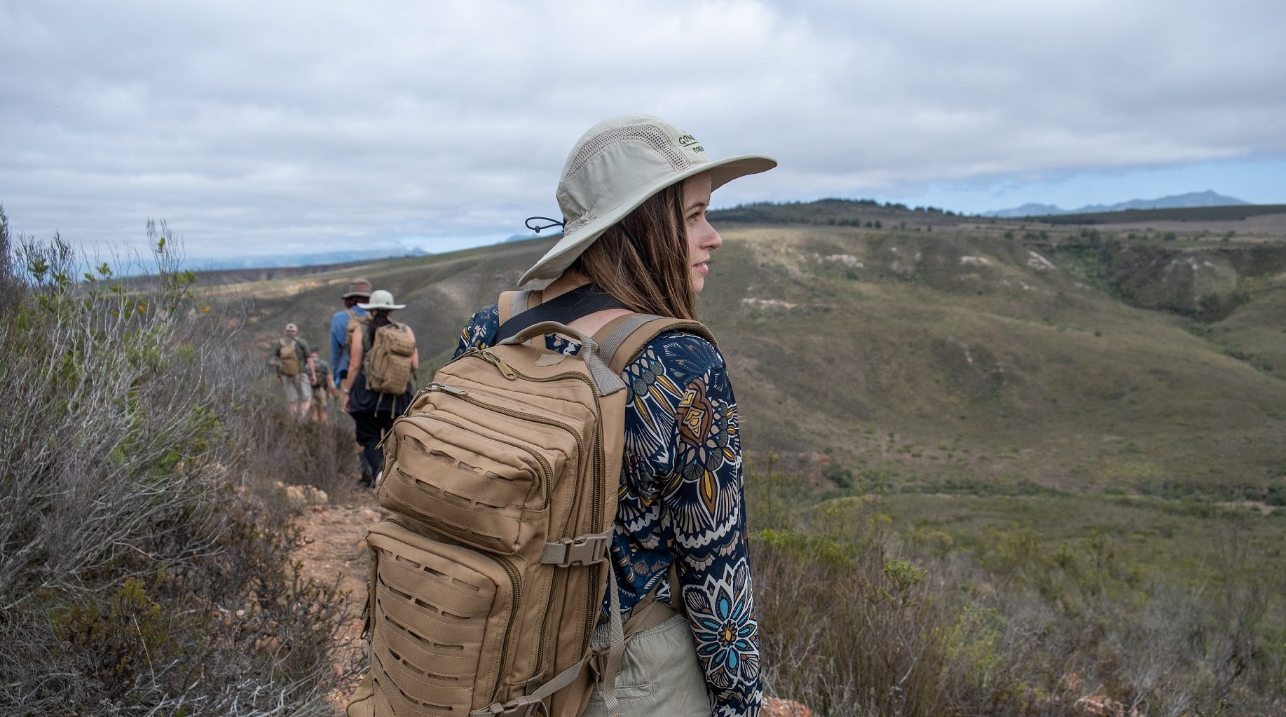 Woman on a walking safari at Gondwana Game Reserve