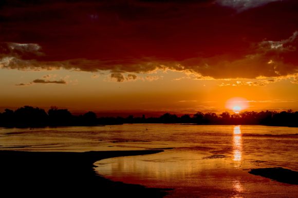 South Luangwa National Park sunset.