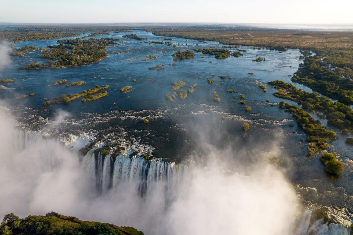 Victoria Falls from Aerial View