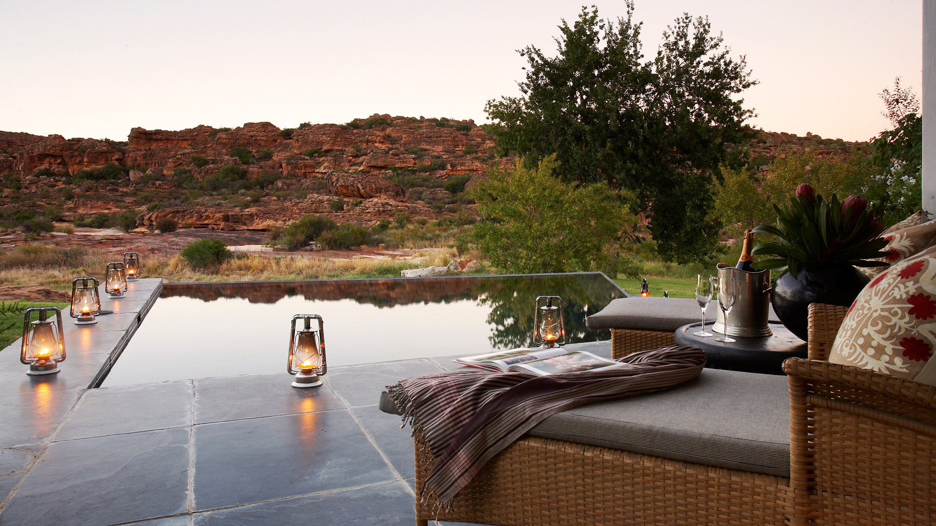 Bushmanskloof outdoor setting and pool