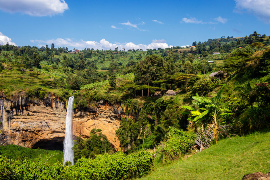 As Cataratas de Sipi em Uganda são uma visão espetacular