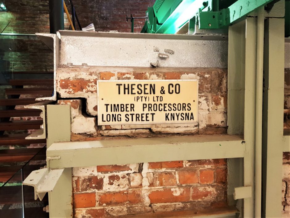 Exposed brick wall at the Turbine Hotel & Spa in Knysna