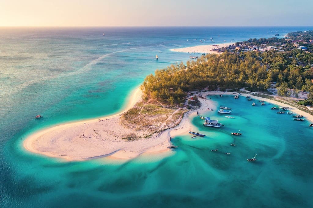 Aerial view of Zanzibar 