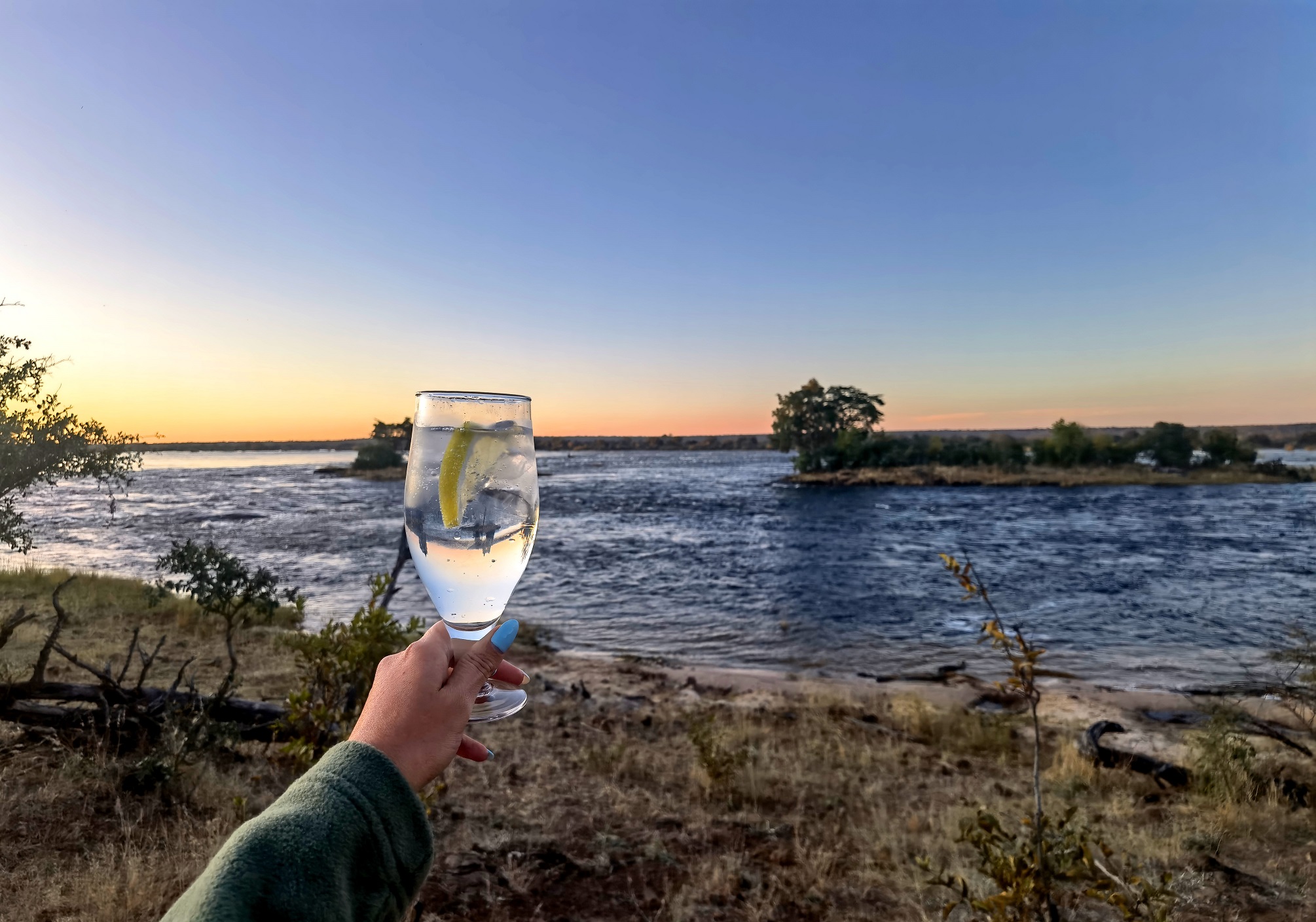 Sundowners on safari at Old Drift Lodge