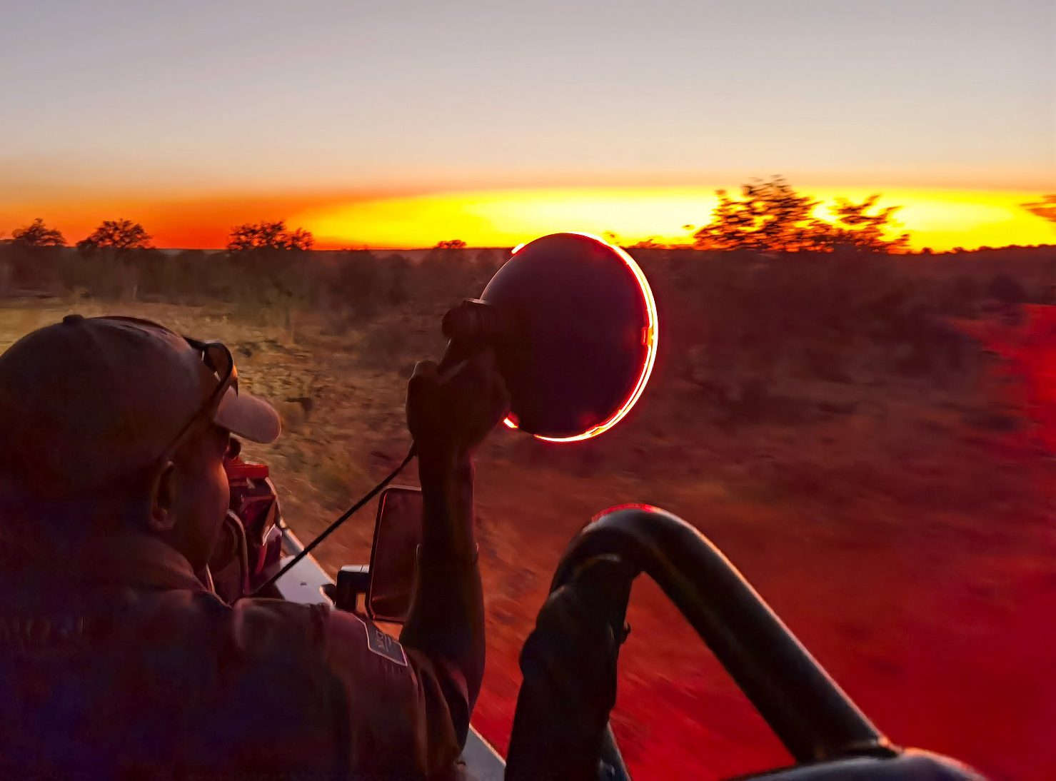 After-dark safafri in Victoria Falls, ZImbabwe