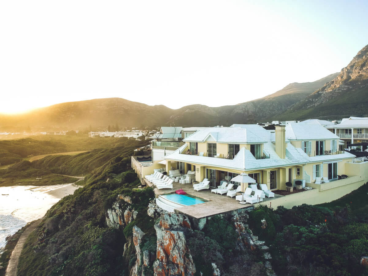 Birkenhead House's unique cliff-top position overlooks Walker Bay's whale watching paradise