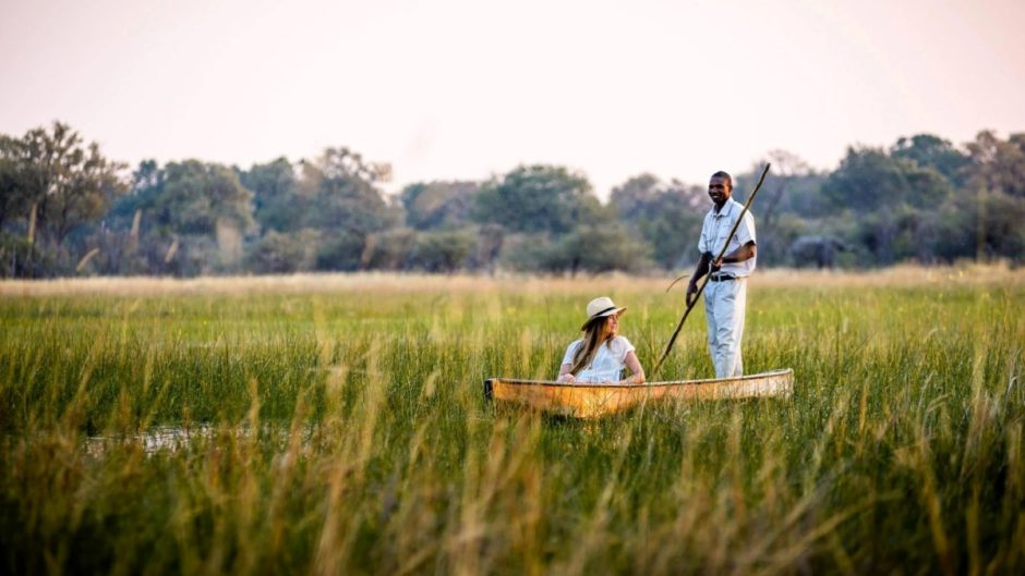 Safari en mokoro dans le delta de l’Okavango