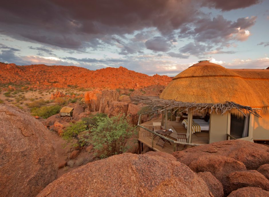 Exterior of Mowani Mountain Camp in Namibia