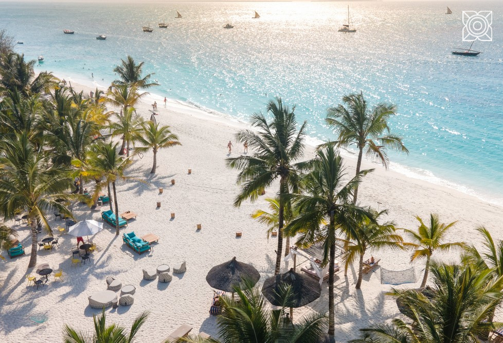 Aerial view of Zuri Zanzibar Hotel and Resort - one of Tanzania's luxury safari lodges