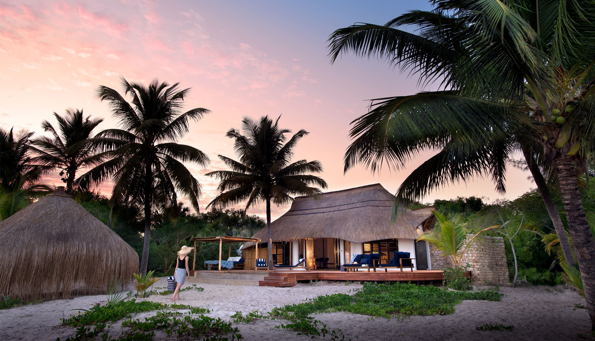 view of rooms at andBeyond Benguerra Island in Mozambique