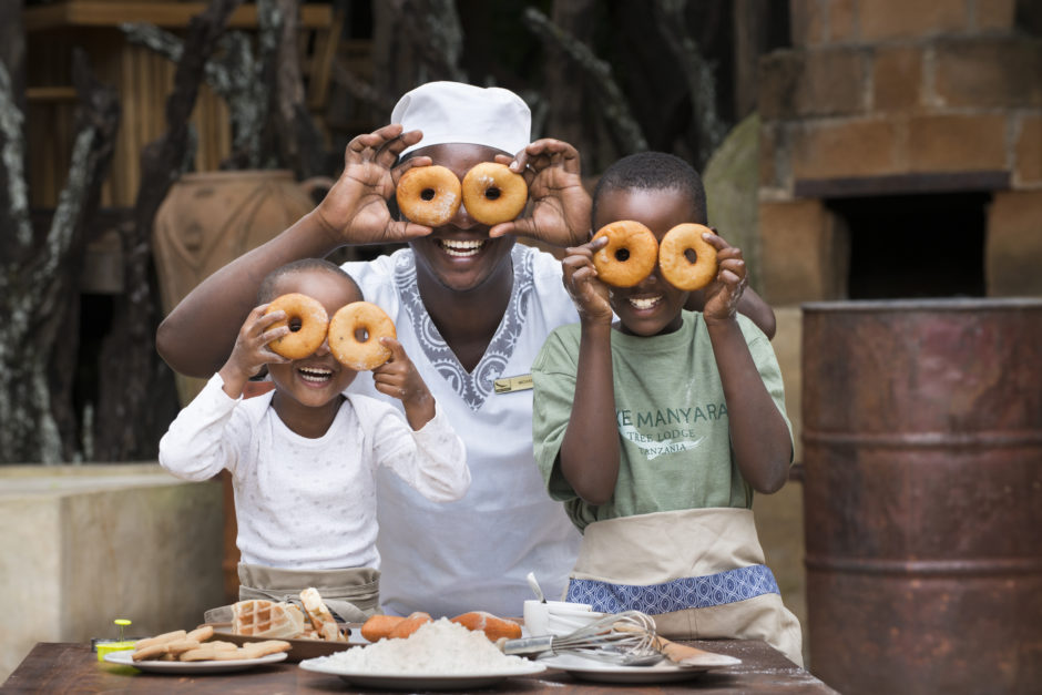 Baking is just one of the fun activities your children can participate in while on safari