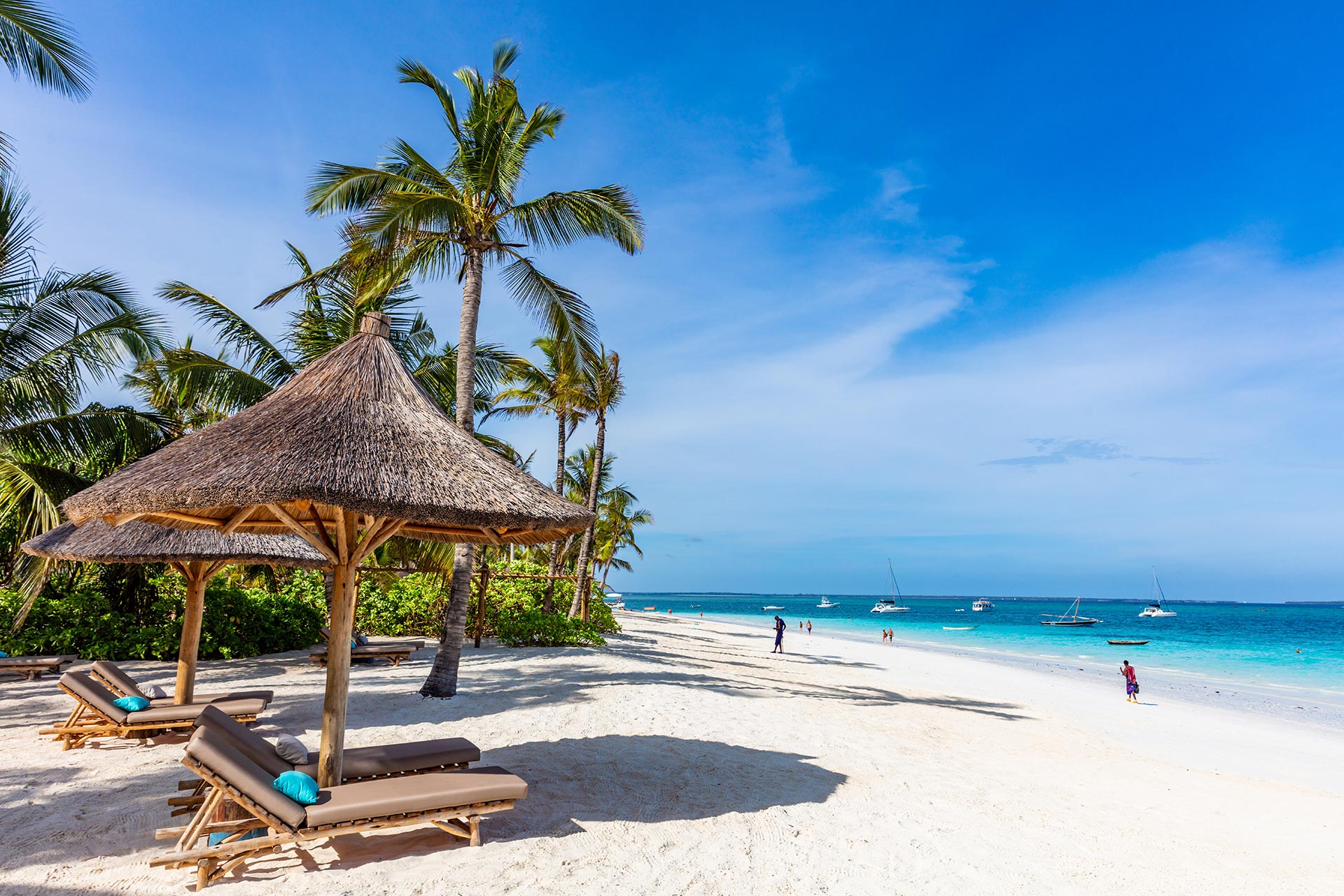 White sandy beaches with twinkling turquoise seas