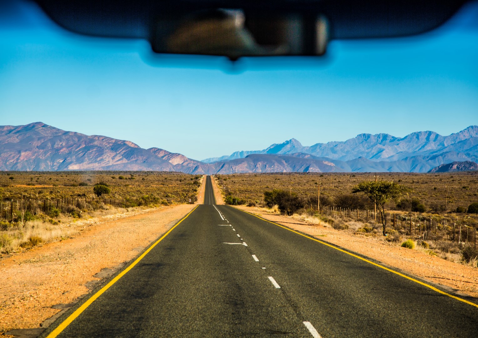 Landscape of the Western Cape along the Route 62 in South Africa in summer