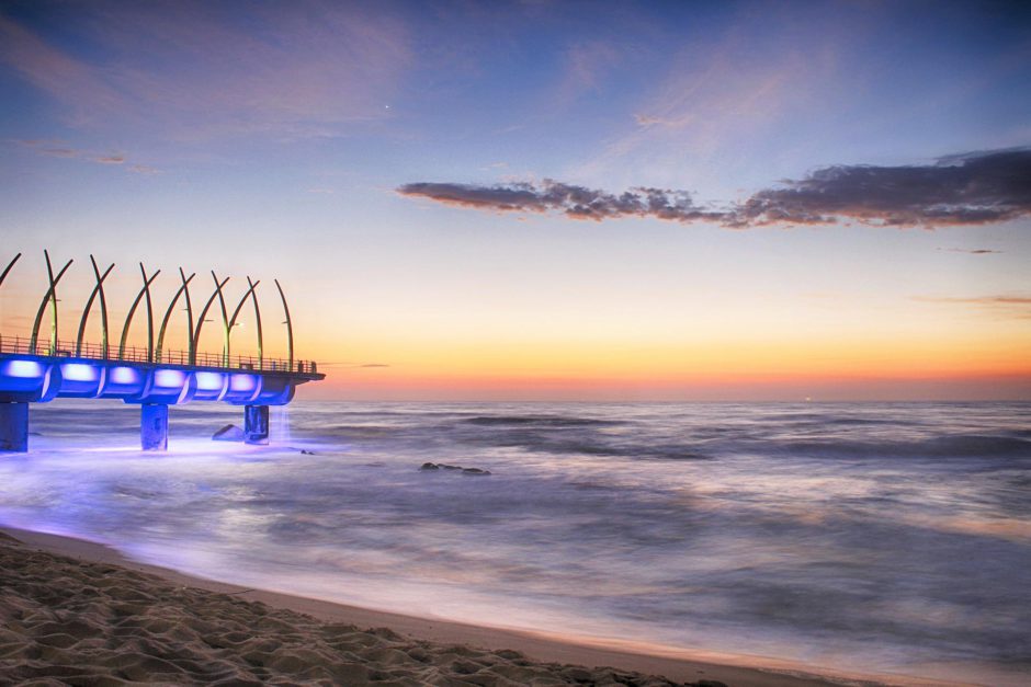 El muelle de Umhlanga al amanecer