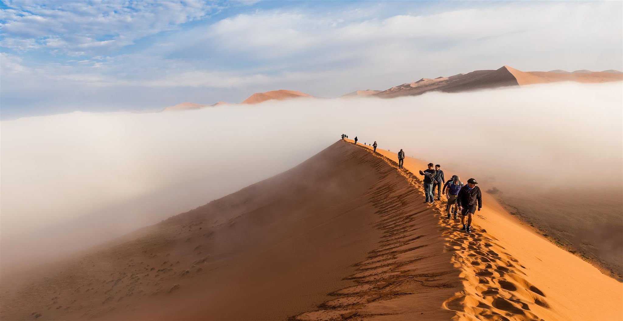 Mysterious mist in Namib Desert