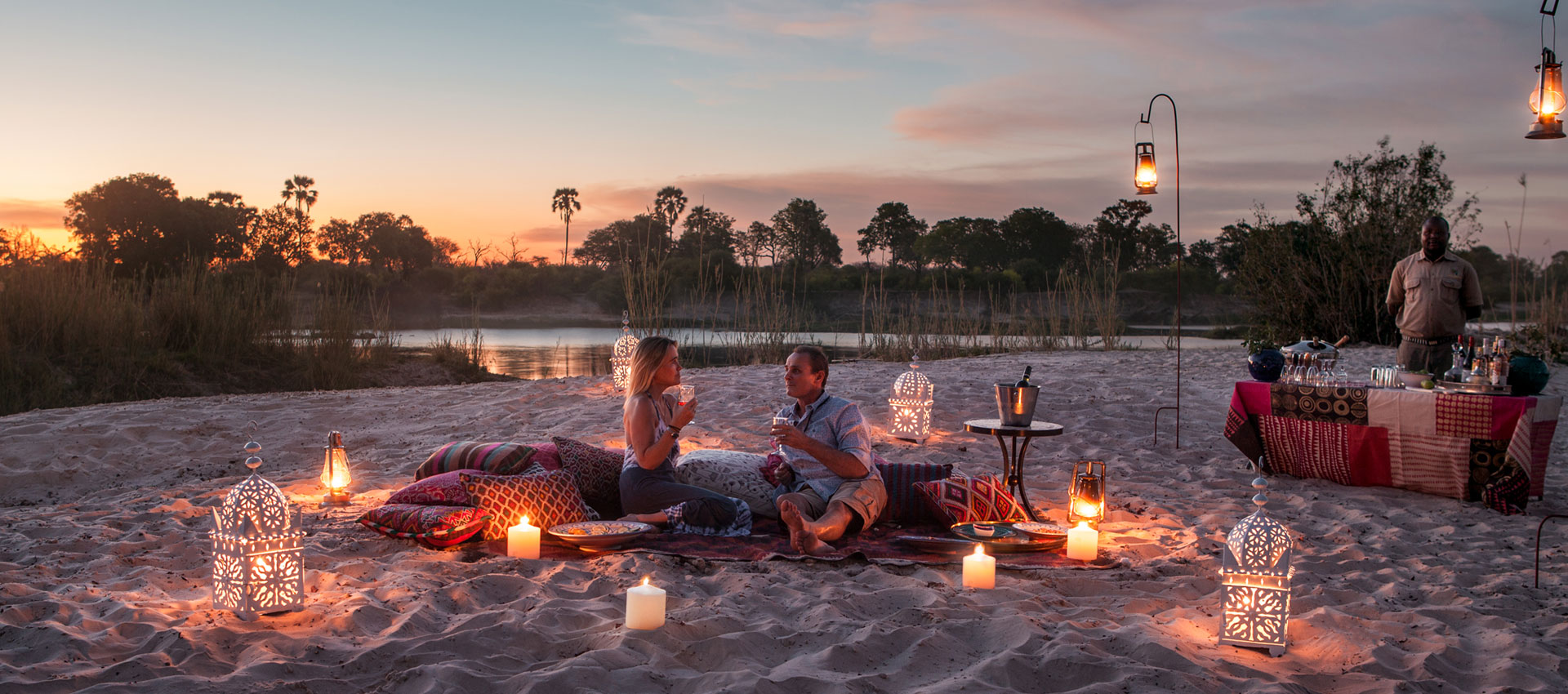 Romantic picnic at Tongabezi