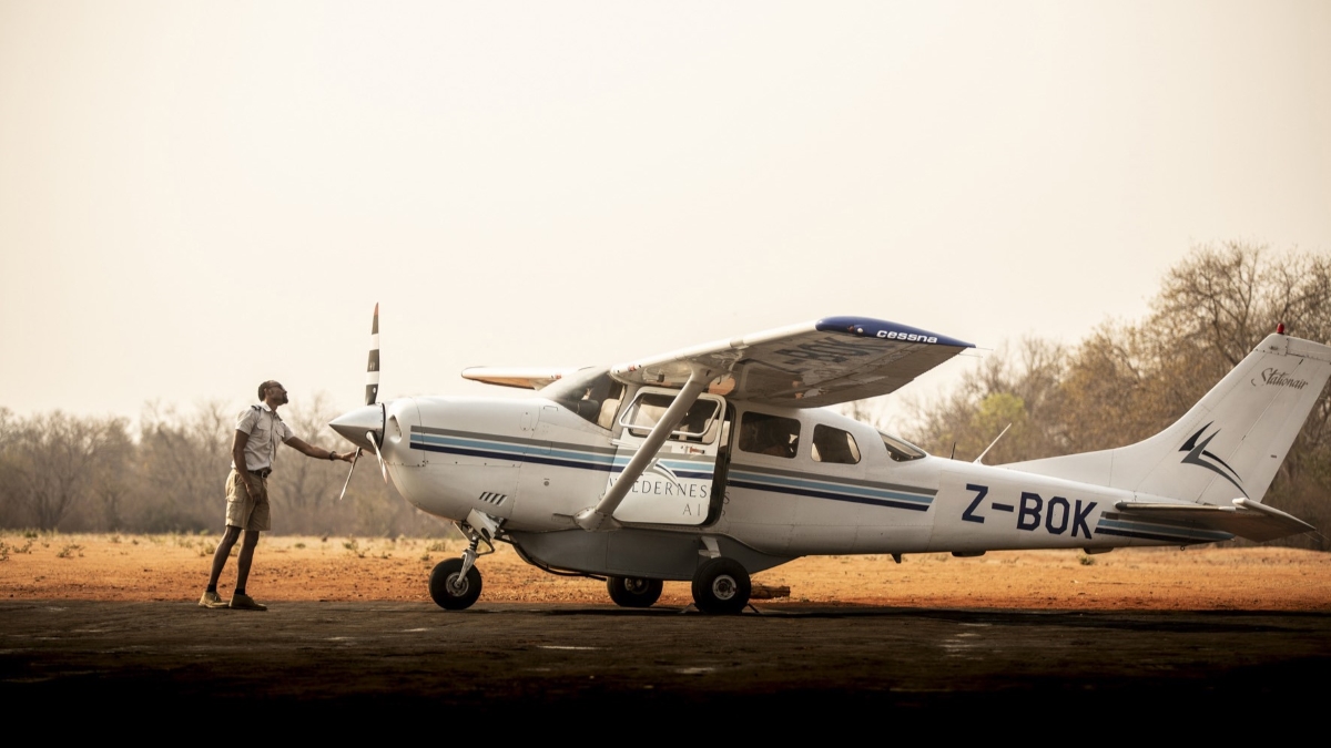 Charter aircraft on runway