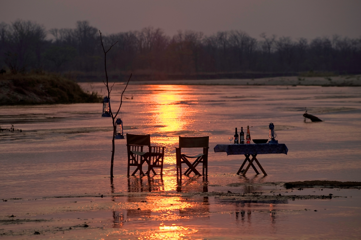 Sunset on the river