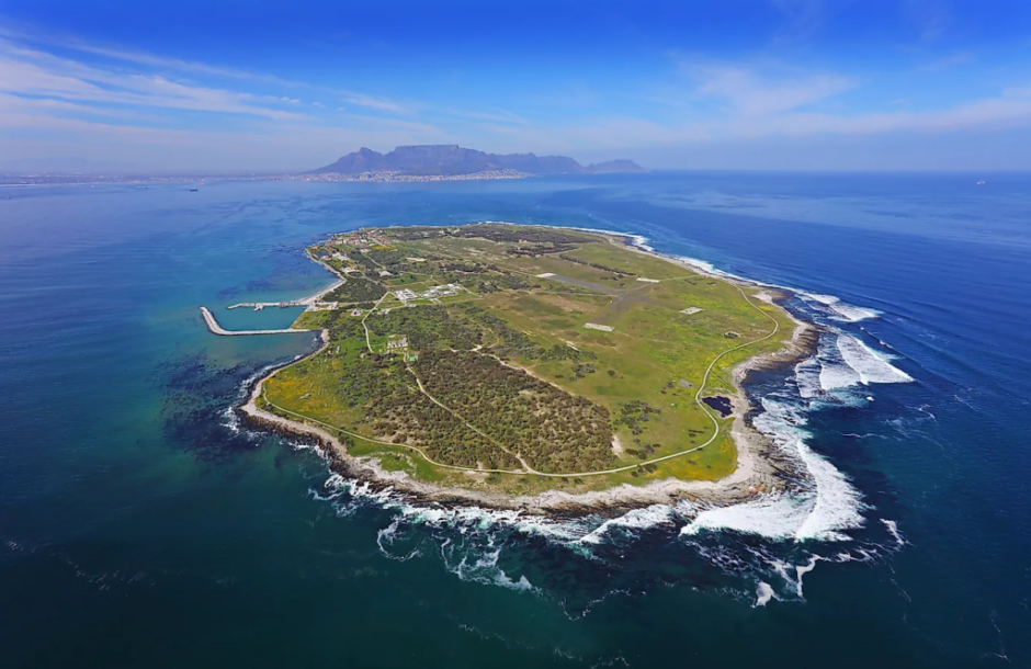 Vue aérienne de la prison de Robben Island