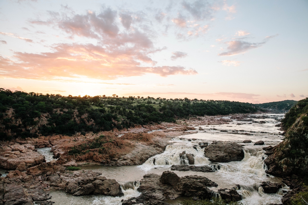 River and land landscape of Gonarezhou National Park