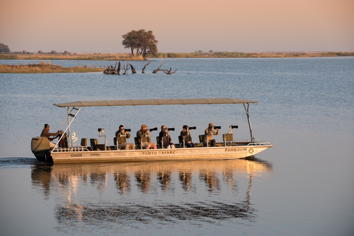 Boat photographic safari on Chobe River