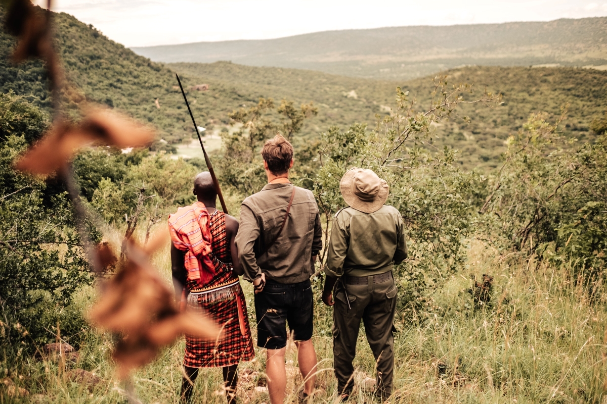 Walking safari with a Maasai warrior