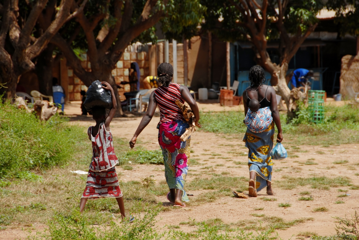 Zambian woman in colourful clothing