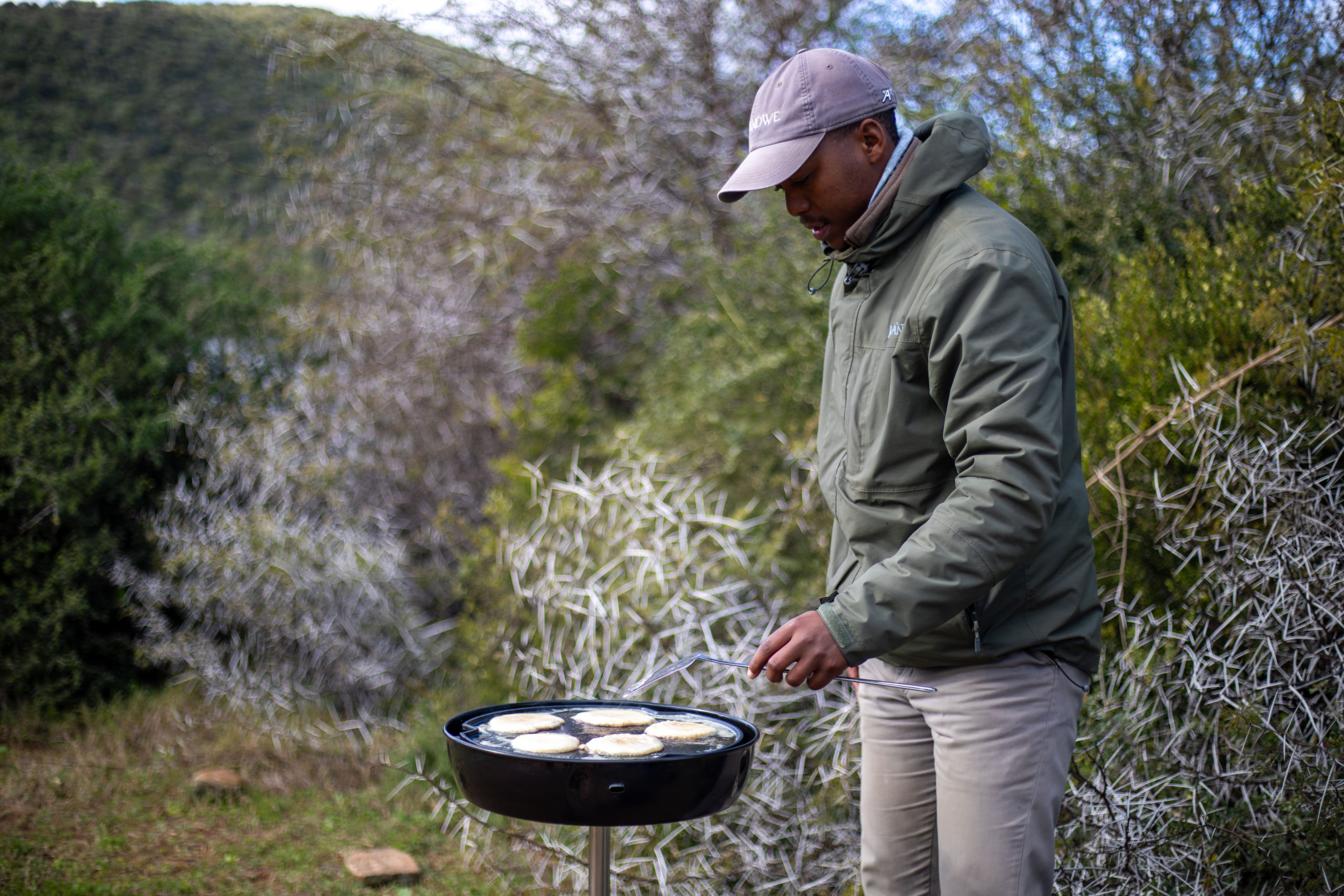 Crumpets in the bush on safari at Kwandwe Private Game Reserve