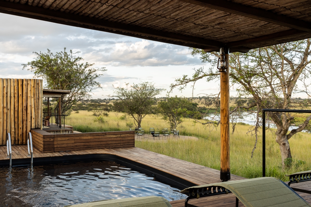 View of the river from one of the tented suites