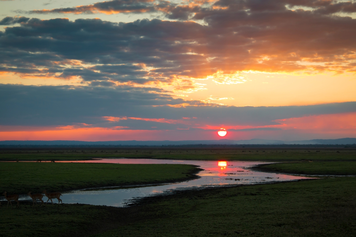 Sunset over Gorongosa National Park