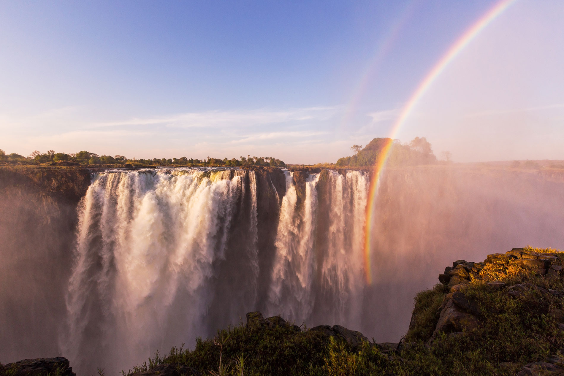 Rainbow over Victoria Falls