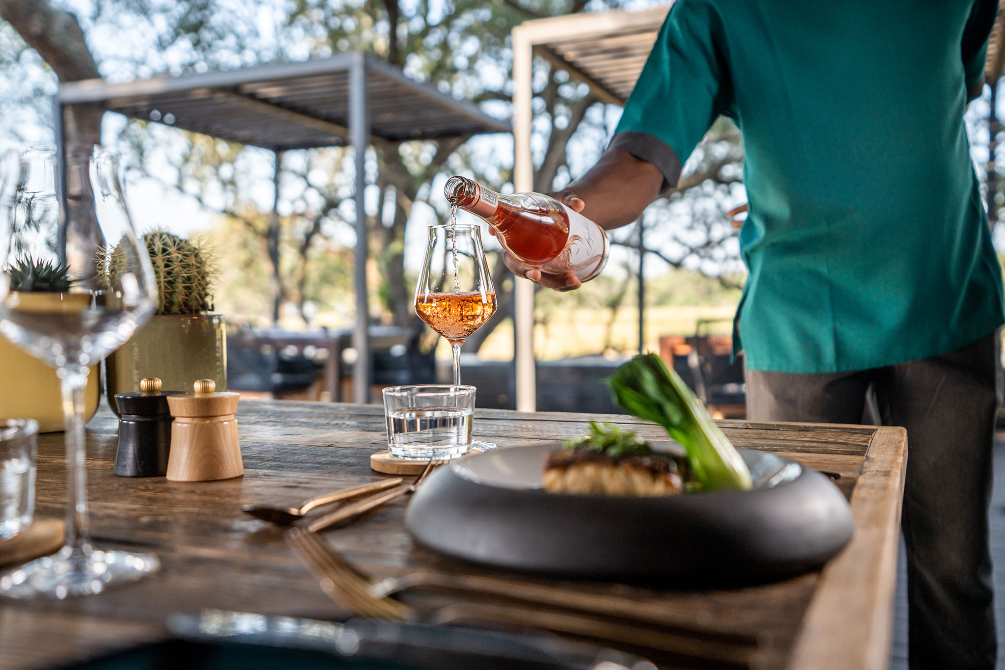 A light lunch at SIlvan Safari in the Sabi Sand Game Reserve