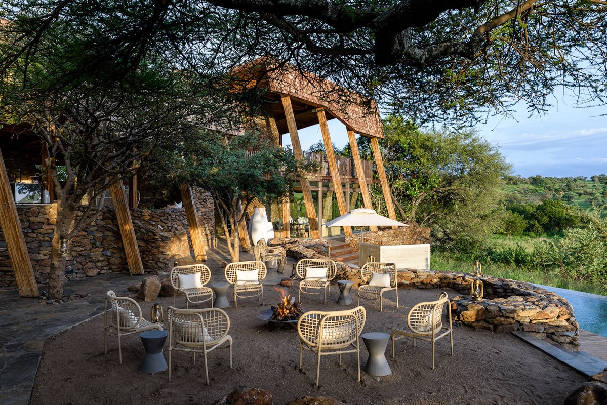 One of Tanzania's luxury safari lodges is Singita Faru Faru