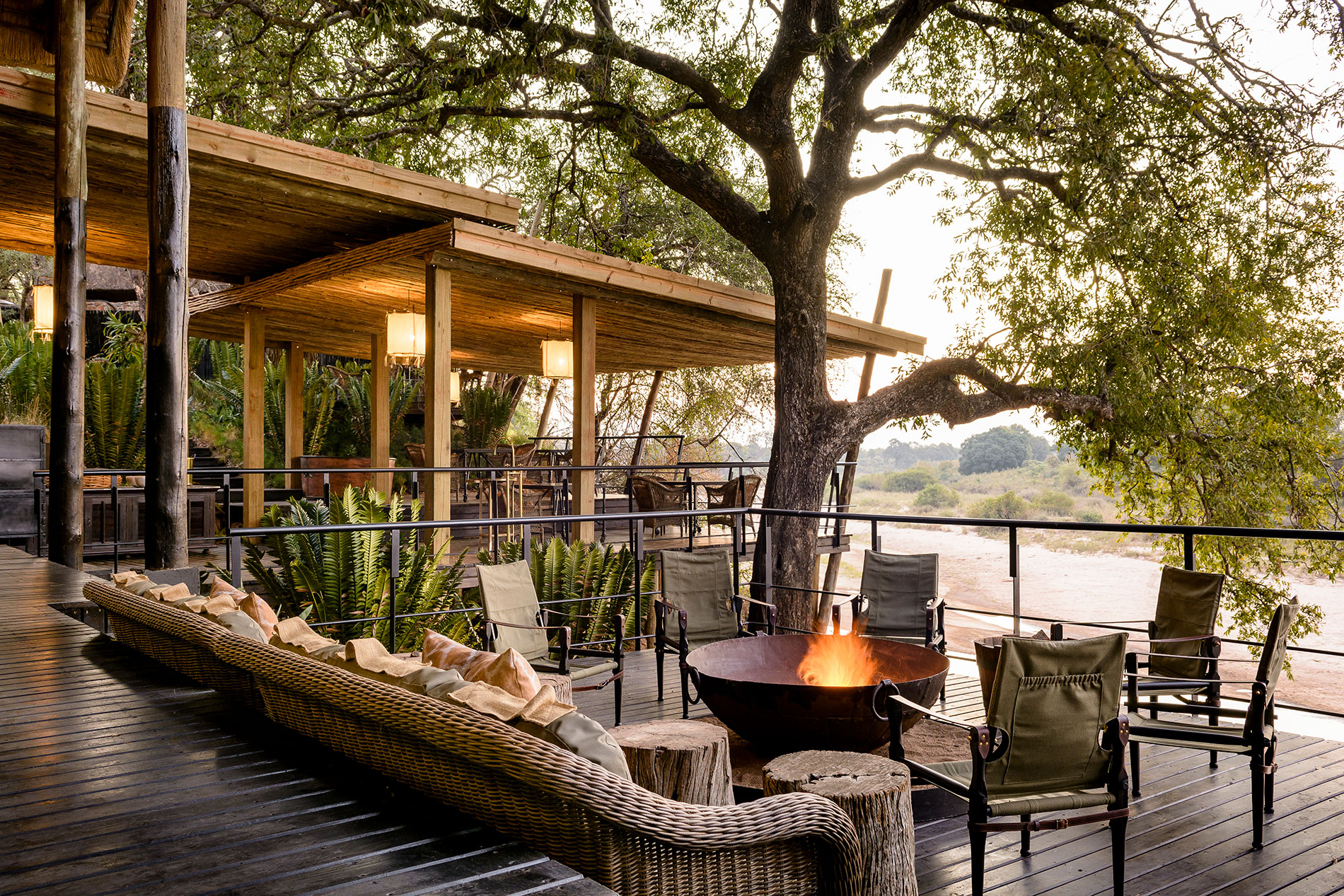 Main viewing area at Singita