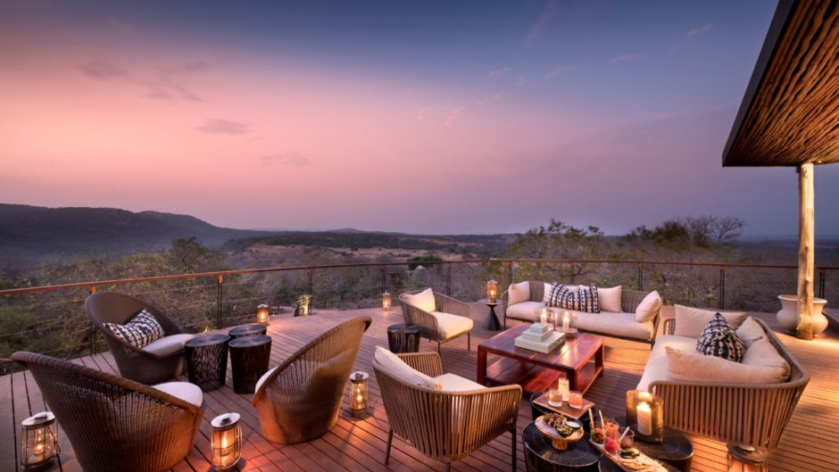 Sweeping wilderness views of Phinda Private Game Reserve from the lodge