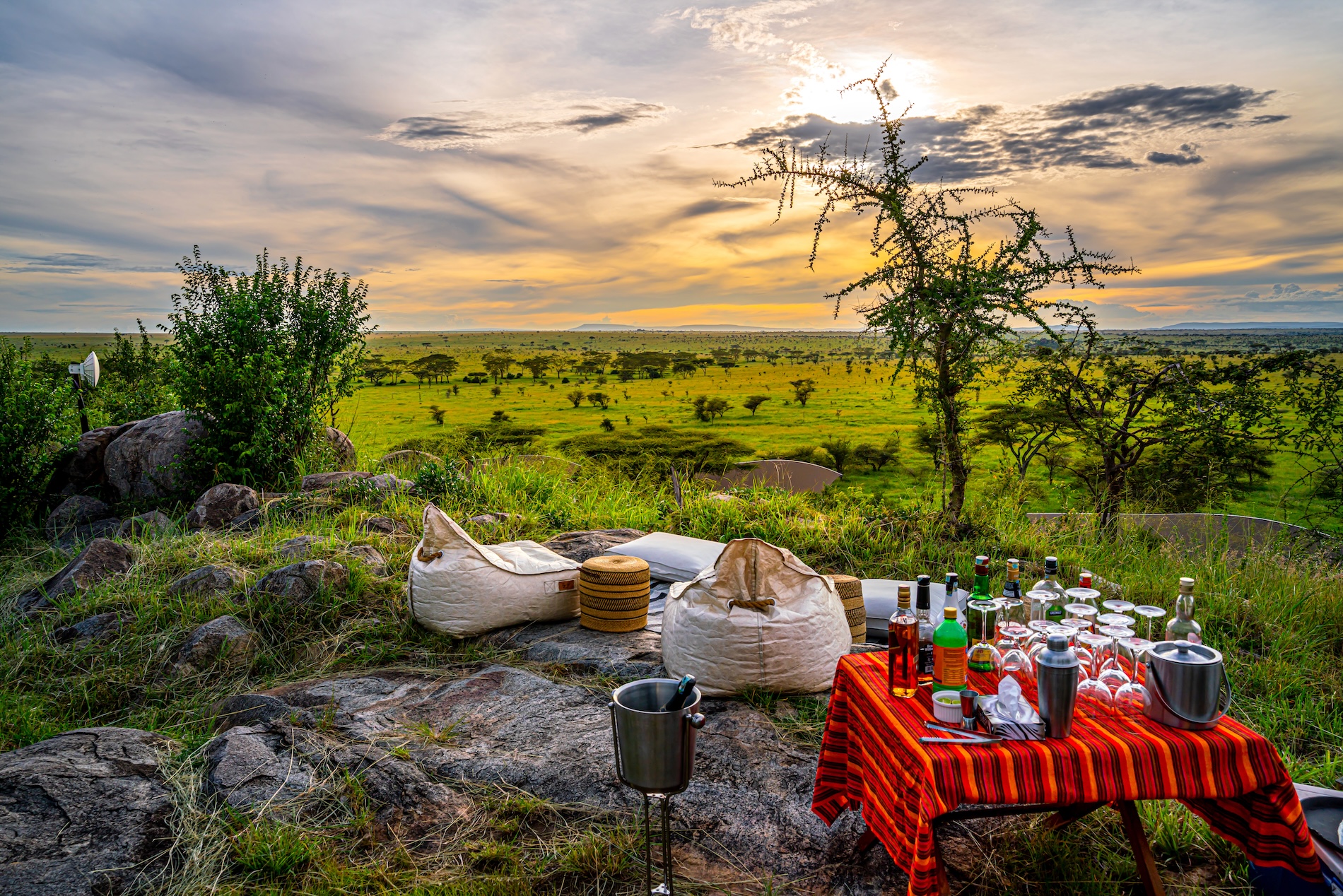 Sip a sundowner while admiring the view from the hill top