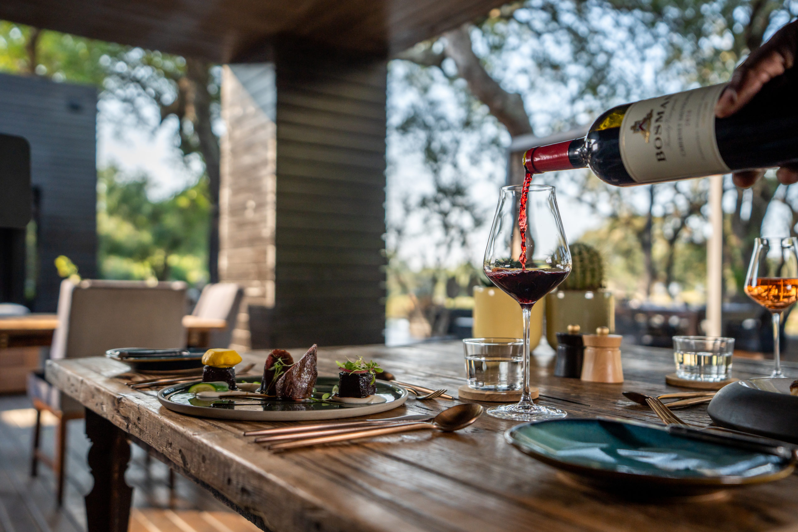 Fine dining at Silvan Safari, Sabi Sand Game Reserve