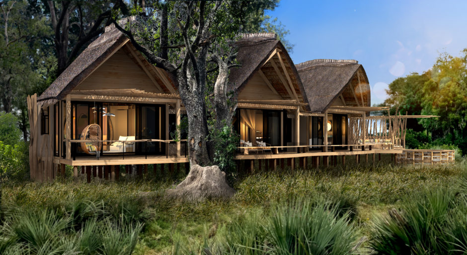 A render of how the new luxury safari lodge, Twana Camp, will look