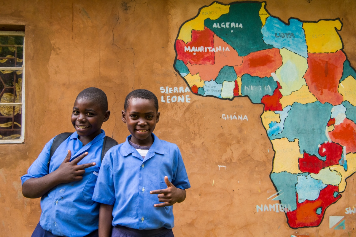 Two young male students of the Tongabezi Trust School