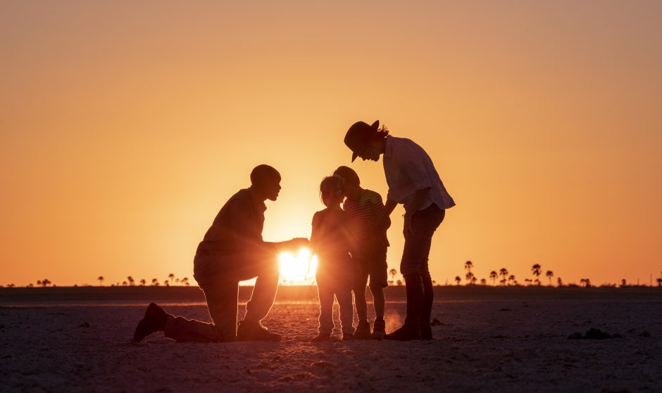 Children on safari at Camp Kalahari